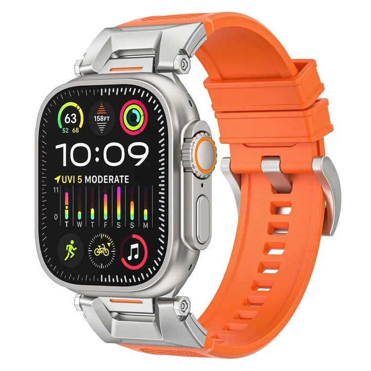 For Apple Watch Ultra 2 Ultra 49mm / 9 8 7 45mm / 6 5 4 SE SE (2023) SE (2022) SE 44mm / 3 2 1 42mm Rubber Band Strap