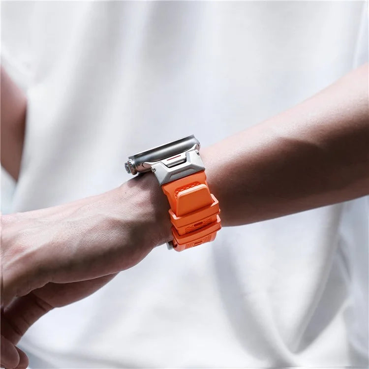 For Apple Watch Ultra 2 Ultra 49mm / 9 8 7 45mm / 6 5 4 SE SE (2023) SE (2022) SE 44mm / 3 2 1 42mm Rubber Band Strap
