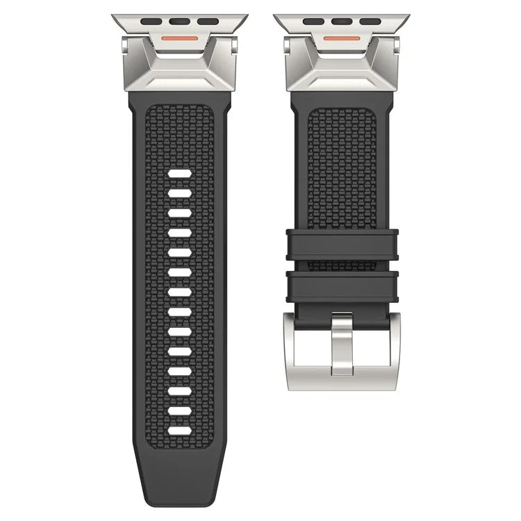 For Apple Watch Ultra 2 Ultra 49mm / 9 8 7 45mm / 6 5 4 SE SE (2023) SE (2022) SE 44mm / 3 2 1 42mm Rubber Band Strap