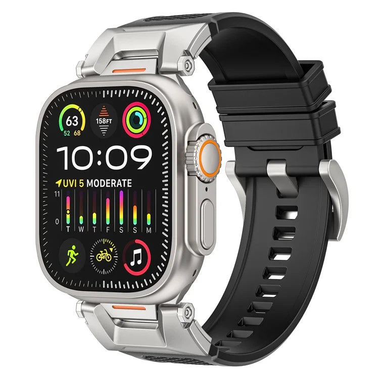 For Apple Watch Ultra 2 Ultra 49mm / 9 8 7 45mm / 6 5 4 SE SE (2023) SE (2022) SE 44mm / 3 2 1 42mm Rubber Band Strap
