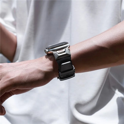For Apple Watch Ultra 2 Ultra 49mm / 9 8 7 45mm / 6 5 4 SE SE (2023) SE (2022) SE 44mm / 3 2 1 42mm Rubber Band Strap