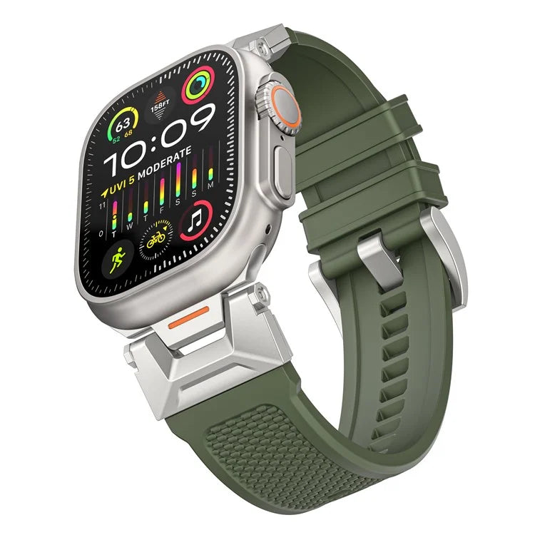 For Apple Watch Ultra 2 Ultra 49mm / 9 8 7 45mm / 6 5 4 SE SE (2023) SE (2022) SE 44mm / 3 2 1 42mm Rubber Band Strap