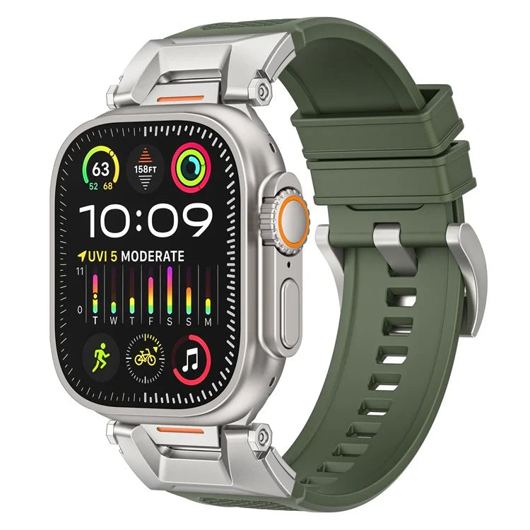 For Apple Watch Ultra 2 Ultra 49mm / 9 8 7 45mm / 6 5 4 SE SE (2023) SE (2022) SE 44mm / 3 2 1 42mm Rubber Band Strap