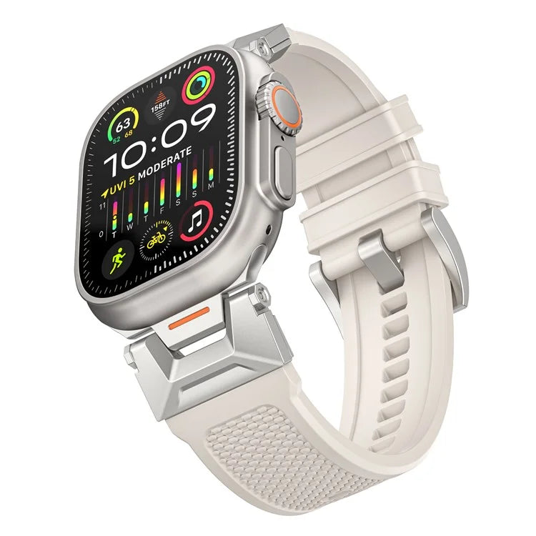 For Apple Watch Ultra 2 Ultra 49mm / 9 8 7 45mm / 6 5 4 SE SE (2023) SE (2022) SE 44mm / 3 2 1 42mm Rubber Band Strap