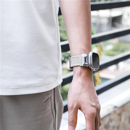 For Apple Watch Ultra 2 Ultra 49mm / 9 8 7 45mm / 6 5 4 SE SE (2023) SE (2022) SE 44mm / 3 2 1 42mm Rubber Band Strap
