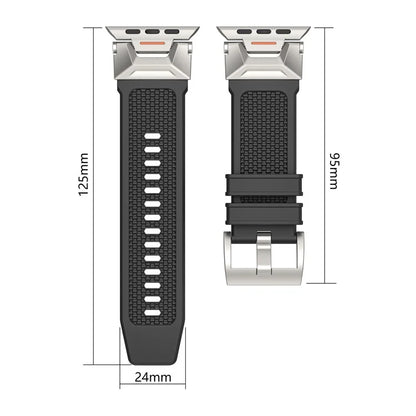 For Apple Watch Ultra 2 Ultra 49mm / 9 8 7 45mm / 6 5 4 SE SE (2023) SE (2022) SE 44mm / 3 2 1 42mm Rubber Band Strap