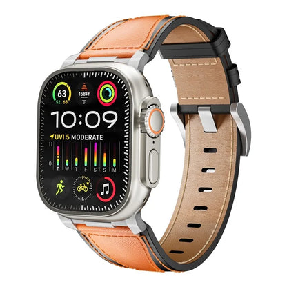 For Apple Watch Ultra 2 Ultra 49mm / 9 8 7 45mm / 6 5 4 SE SE (2023) SE (2022) SE 44mm / 3 2 1 42mm Genuine Cow Leather Band