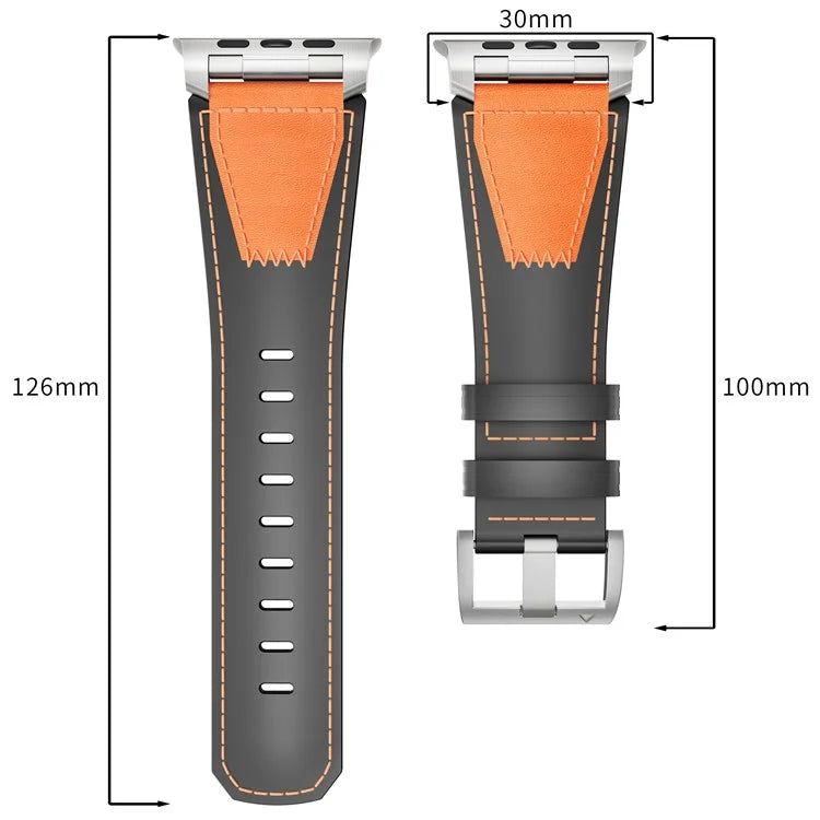 For Apple Watch Ultra 2 Ultra 49mm / 9 8 7 45mm / 6 5 4 SE SE (2023) SE (2022) SE 44mm / 3 2 1 42mm Genuine Cow Leather Band