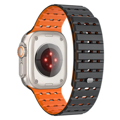 For Apple Watch Ultra 2 Ultra 49mm / Series 9 8 7 45mm / 6 5 4 SE (2023) SE (2022) SE 44mm / 3 2 1 42mm Magnetic Silicone Watch Band