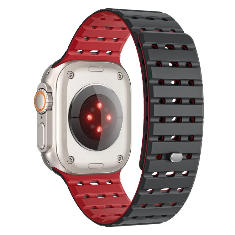 For Apple Watch Ultra 2 Ultra 49mm / Series 9 8 7 45mm / 6 5 4 SE (2023) SE (2022) SE 44mm / 3 2 1 42mm Magnetic Silicone Watch Band