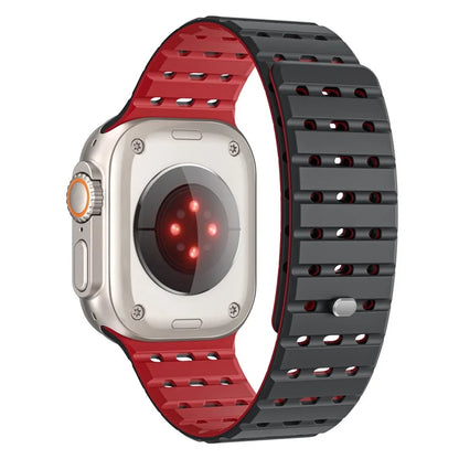 For Apple Watch Ultra 2 Ultra 49mm / Series 9 8 7 45mm / 6 5 4 SE (2023) SE (2022) SE 44mm / 3 2 1 42mm Magnetic Silicone Watch Band