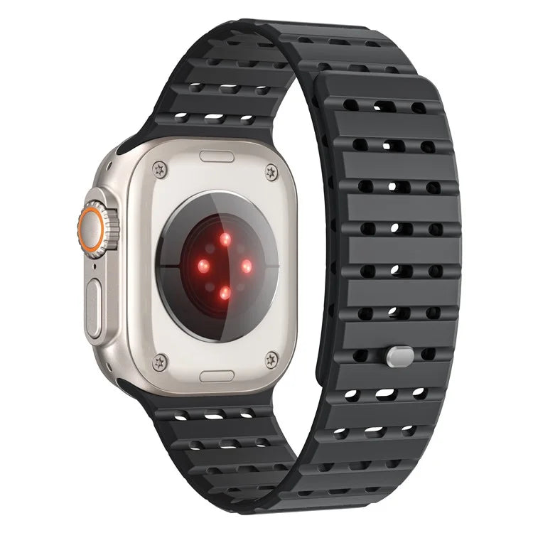 For Apple Watch Ultra 2 Ultra 49mm / Series 9 8 7 45mm / 6 5 4 SE (2023) SE (2022) SE 44mm / 3 2 1 42mm Magnetic Silicone Watch Band