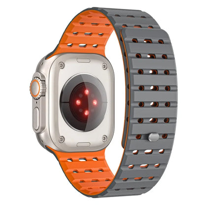 For Apple Watch Ultra 2 Ultra 49mm / Series 9 8 7 45mm / 6 5 4 SE (2023) SE (2022) SE 44mm / 3 2 1 42mm Magnetic Silicone Watch Band