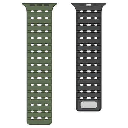 For Apple Watch Ultra 2 Ultra 49mm / Series 9 8 7 45mm / 6 5 4 SE (2023) SE (2022) SE 44mm / 3 2 1 42mm Magnetic Silicone Watch Band