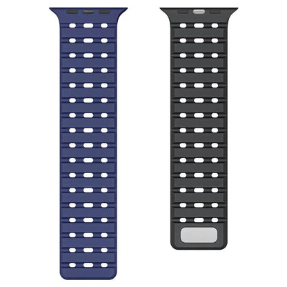 For Apple Watch Ultra 2 Ultra 49mm / Series 9 8 7 45mm / 6 5 4 SE (2023) SE (2022) SE 44mm / 3 2 1 42mm Magnetic Silicone Watch Band