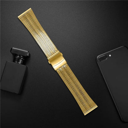 For Garmin Vivoactive 4 Replacement Band Stylish 22mm Stainless Steel Watch Strap