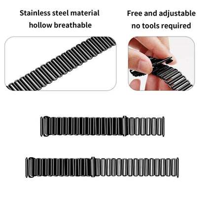 For Garmin Vivomove 3 / GarminMove 3 Stainless Steel Watch Band 20mm Adjustable Wrist Strap