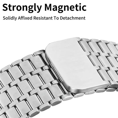 For Garmin Vivomove 3 / GarminMove 3 Magnetic Stainless Steel Strap Silver Wrist Band