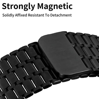 For Garmin Vivomove 3 / GarminMove 3 Magnetic Smart Watch Strap Black Stainless Steel Wrist Band