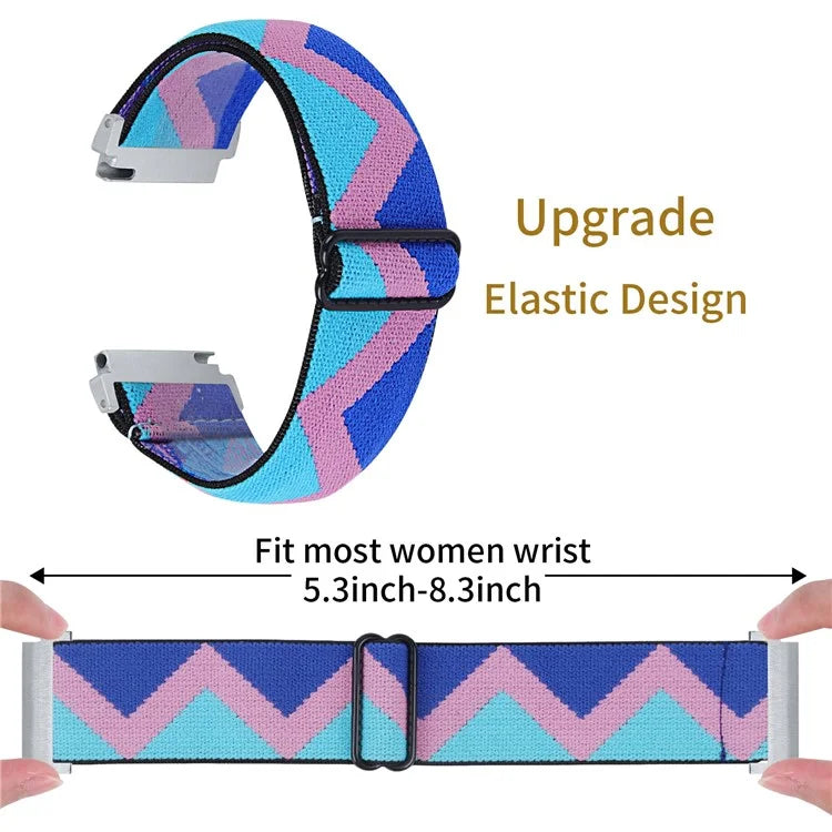 For Garmin Vivomove 3 / GarminMove 3 20mm Elastic Jacquard Fabric Watch Strap Replacement