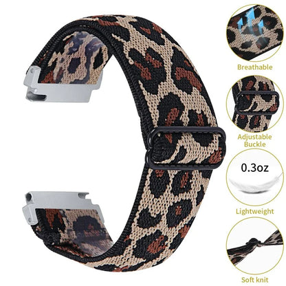 For Garmin Vivomove 3 / GarminMove 3 20mm Elastic Jacquard Fabric Watch Strap Replacement