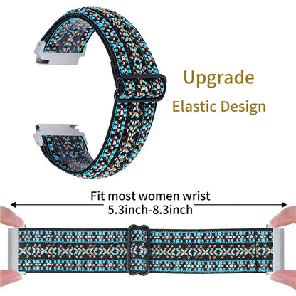 For Garmin Vivomove 3 / GarminMove 3 20mm Elastic Jacquard Fabric Watch Strap Replacement