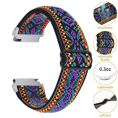 For Garmin Vivomove 3 / GarminMove 3 20mm Elastic Jacquard Fabric Watch Strap Replacement