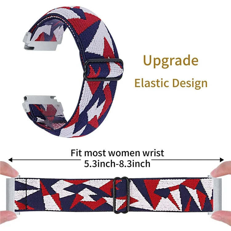 For Garmin Vivomove 3 / GarminMove 3 20mm Elastic Jacquard Fabric Watch Strap Replacement1