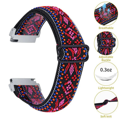 For Garmin Vivomove 3 / GarminMove 3 20mm Elastic Jacquard Fabric Watch Strap Replacement5