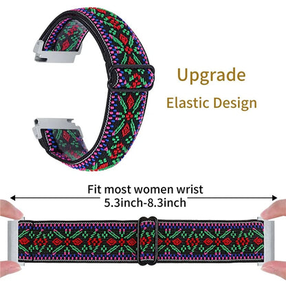 For Garmin Vivomove 3 / GarminMove 3 20mm Elastic Jacquard Fabric Watch Strap Replacement6