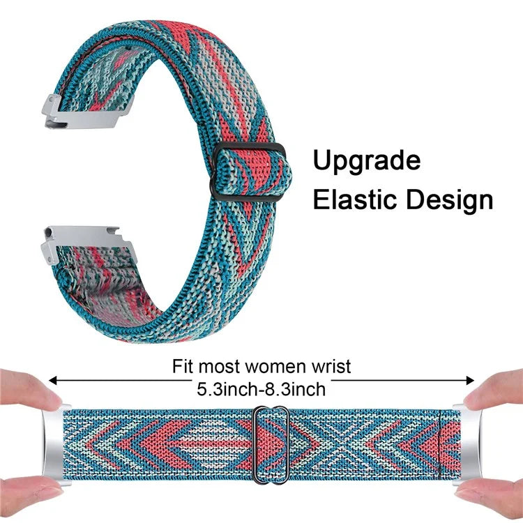 For Garmin Vivomove 3 / GarminMove 3 20mm Elastic Jacquard Fabric Watch Strap Replacement7