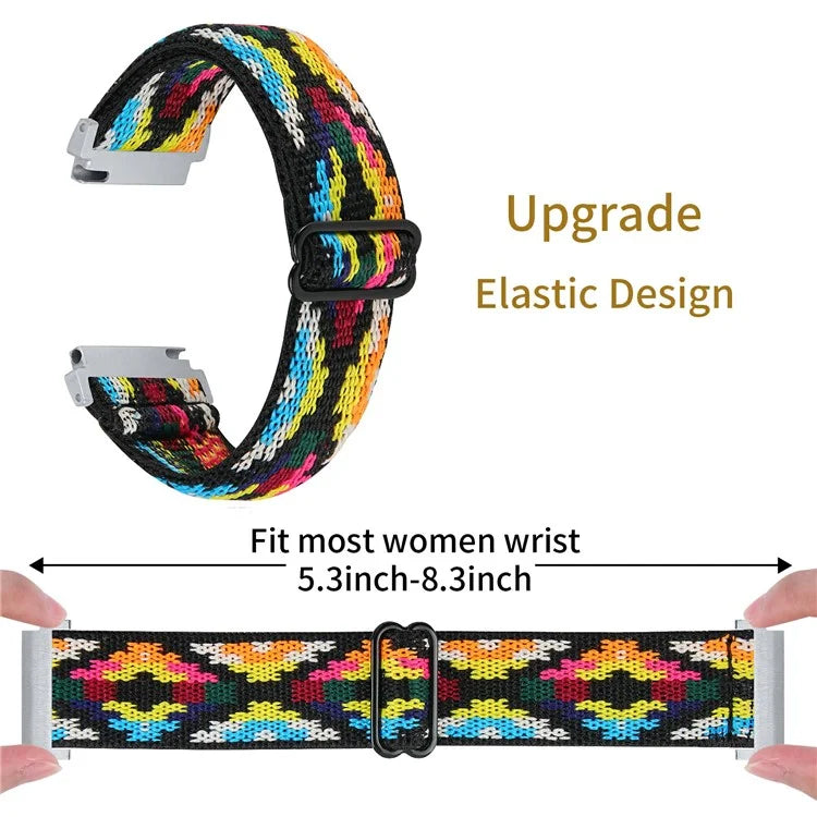For Garmin Vivomove 3 / GarminMove 3 20mm Elastic Jacquard Fabric Watch Strap Replacement3