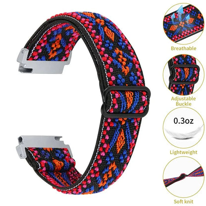 For Garmin Vivomove 3 / GarminMove 3 20mm Elastic Jacquard Fabric Watch Strap Replacement4