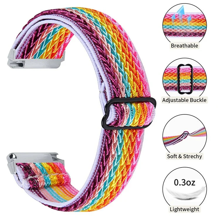 For Garmin Vivomove 3 / GarminMove 3 20mm Elastic Watch Strap Replacement Watchband