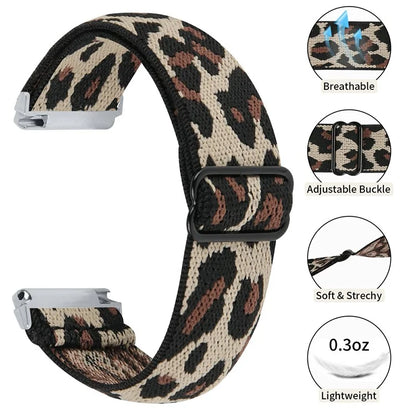 For Garmin Vivomove 3 / GarminMove 3 20mm Elastic Watch Strap Replacement Watchband