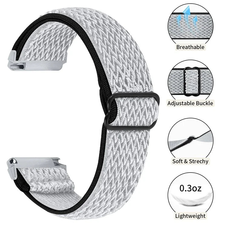 For Garmin Vivomove 3 / GarminMove 3 20mm Elastic Watch Strap Replacement Watchband