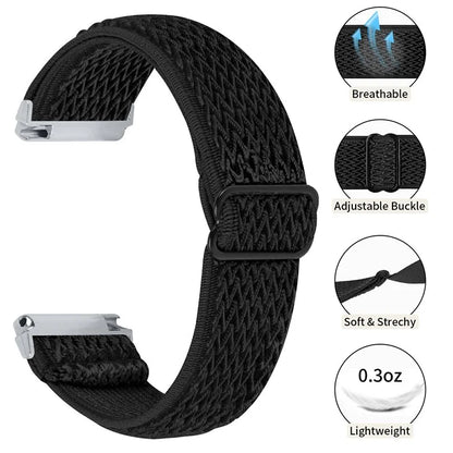 For Garmin Vivomove 3 / GarminMove 3 20mm Elastic Watch Strap Replacement Watchband