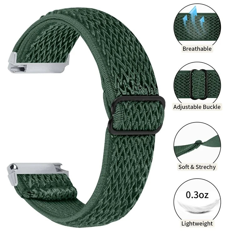 For Garmin Vivomove 3 / GarminMove 3 20mm Elastic Watch Strap Replacement Watchband