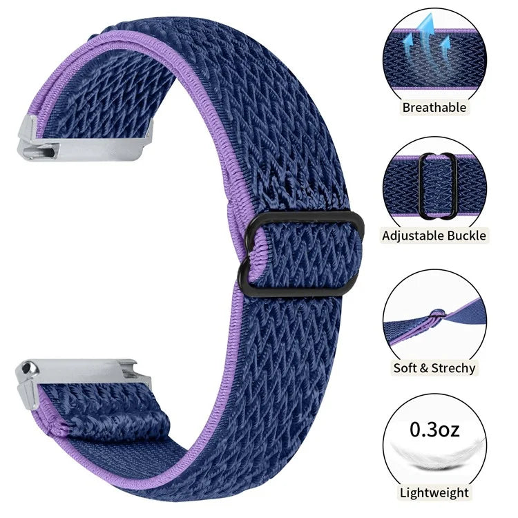 For Garmin Vivomove 3 / GarminMove 3 20mm Elastic Watch Strap Replacement Watchband