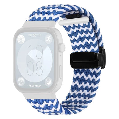For Huawei Watch Fit 3 Replacement Braided Band Magnetic Buckle Watch Strap
