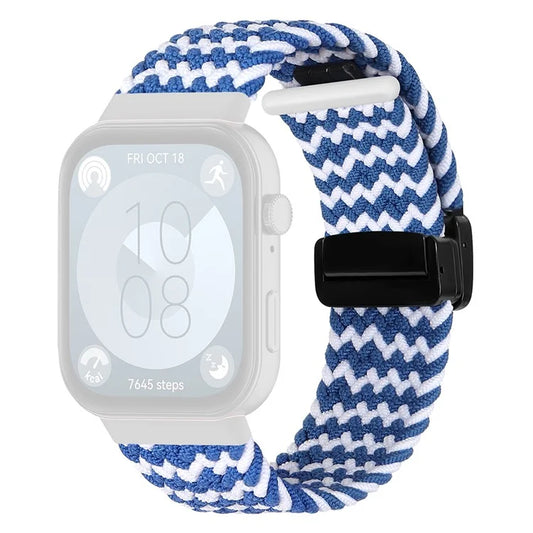 For Huawei Watch Fit 3 Replacement Braided Band Magnetic Buckle Watch Strap