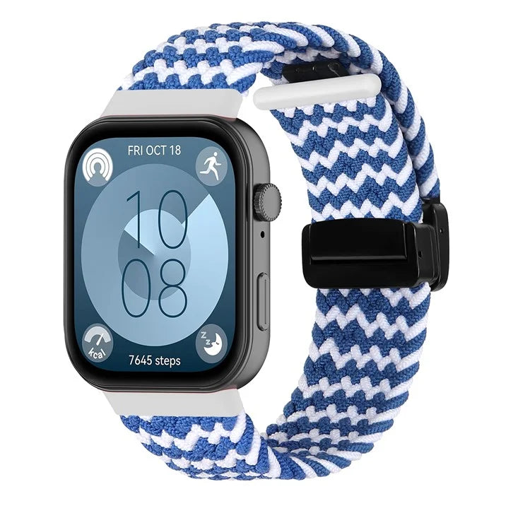 For Huawei Watch Fit 3 Replacement Braided Band Magnetic Buckle Watch Strap