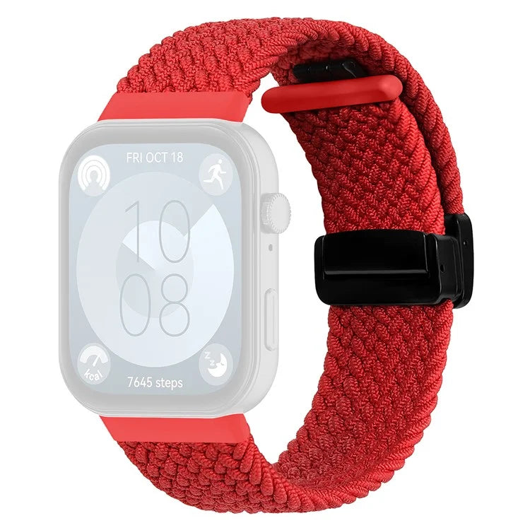 For Huawei Watch Fit 3 Replacement Braided Band Magnetic Buckle Watch Strap