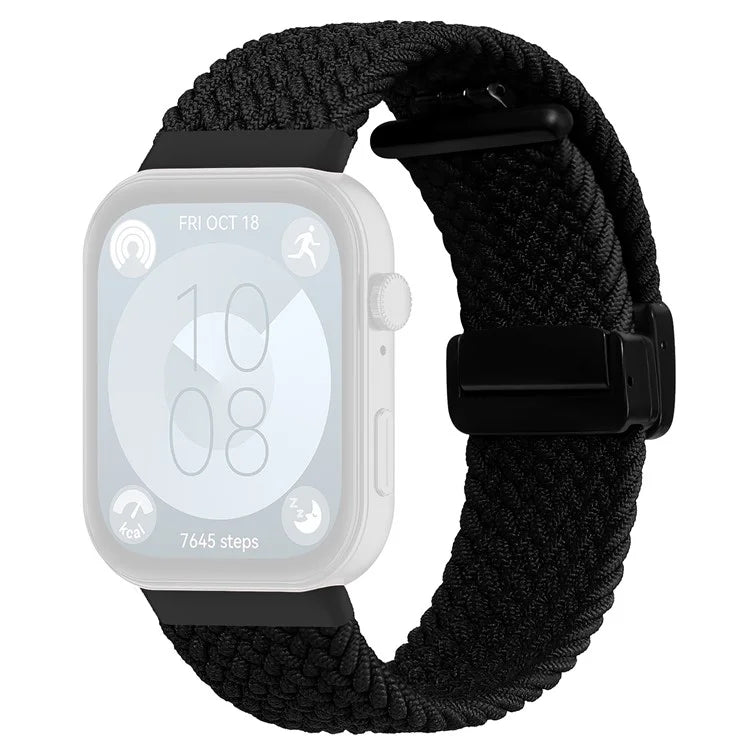 For Huawei Watch Fit 3 Replacement Braided Band Magnetic Buckle Watch Strap