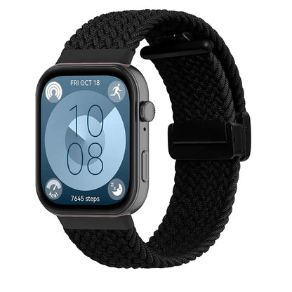 For Huawei Watch Fit 3 Replacement Braided Band Magnetic Buckle Watch Strap
