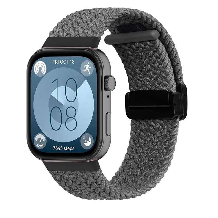 For Huawei Watch Fit 3 Replacement Braided Band Magnetic Buckle Watch Strap