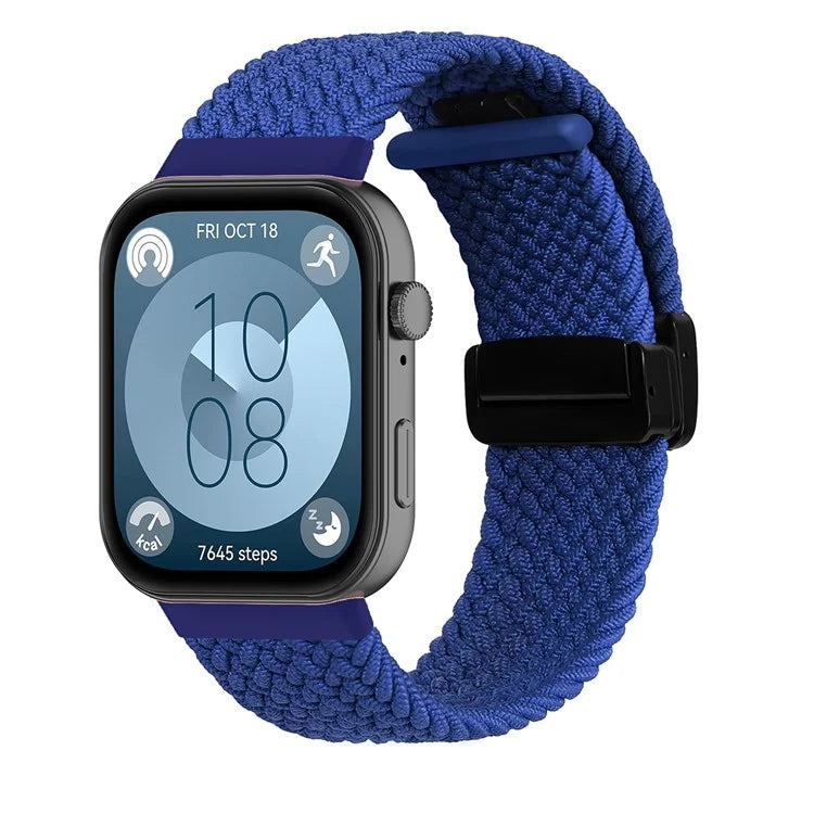 For Huawei Watch Fit 3 Replacement Braided Band Magnetic Buckle Watch Strap