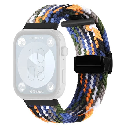 For Huawei Watch Fit 3 Replacement Braided Band Magnetic Buckle Watch Strap