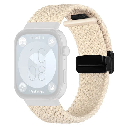 For Huawei Watch Fit 3 Replacement Braided Band Magnetic Buckle Watch Strap
