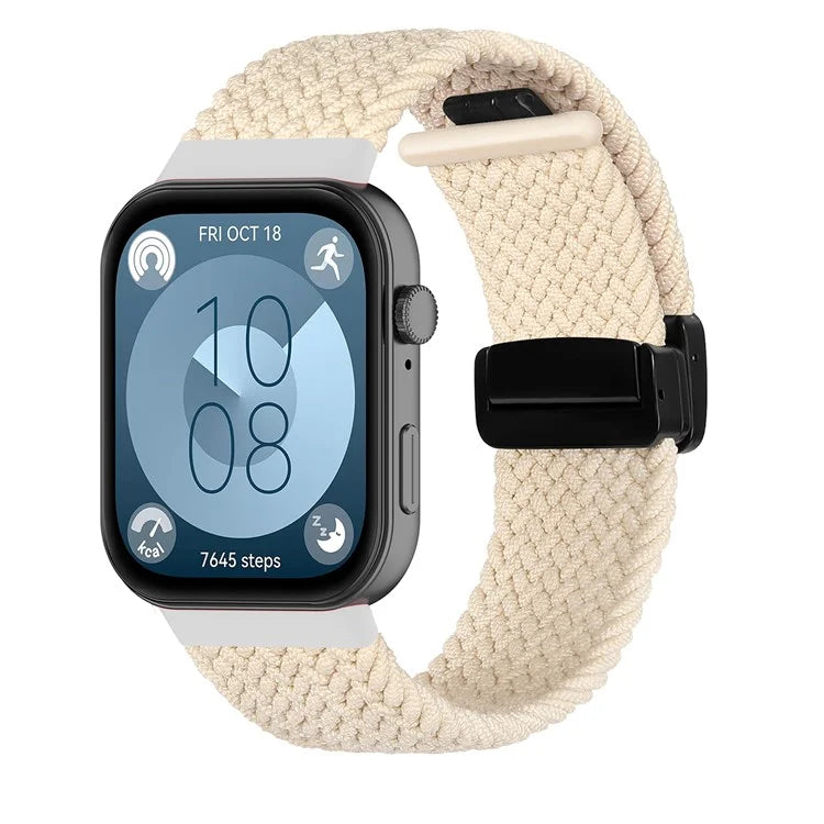 For Huawei Watch Fit 3 Replacement Braided Band Magnetic Buckle Watch Strap